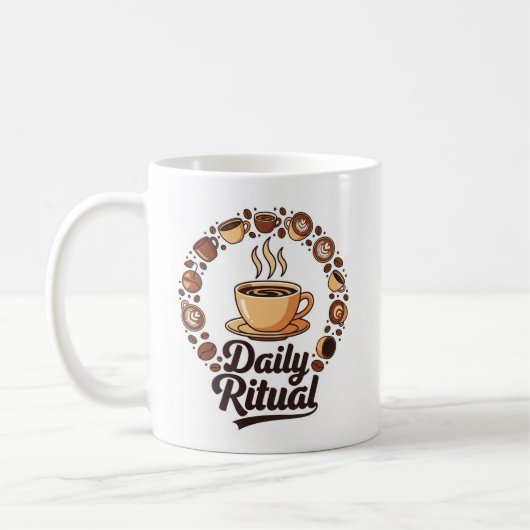 Daily Ritual - Coffee Lover's Emblem コーヒーマグカップ (左)