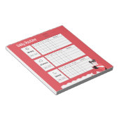 Daily Routine Chart Morning Afternoon Evening ノートパッド (アングル)