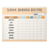 Daily Routine Checklist for Kids Morning & School  ノートパッド (正面)