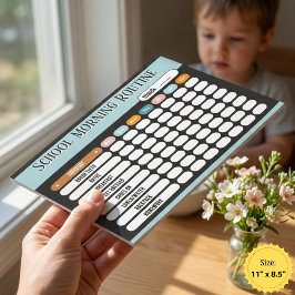 Daily Routine Checklist for Kids Morning & School  ノートパッド