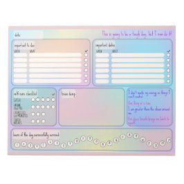 Daily Schedule for Focus & Self-Care  ノートパッド