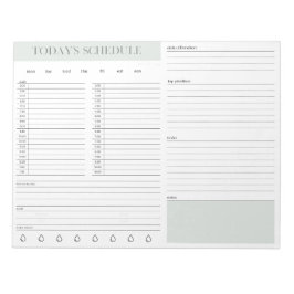 Daily Schedule Planningメモ帳 – Mint ノートパッド