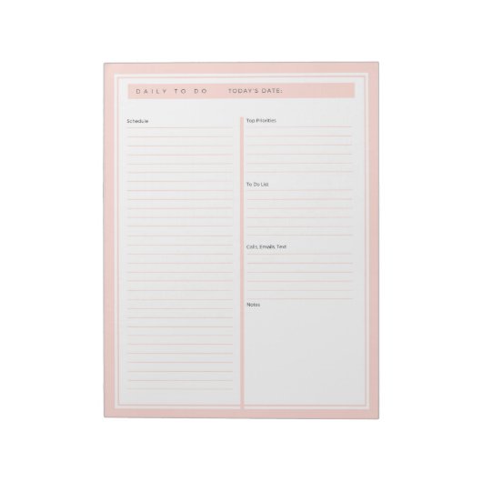 Daily To Doリスト赤面 ノートパッド (回転)