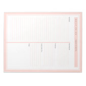 Daily To Doリスト赤面 ノートパッド (正面)