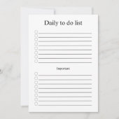 Daily to do list ノートカード (正面)