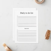 Daily to do list ノートカード (正面/裏面インサイチュ)