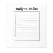 Daily to-do list ノートパッド (正面)