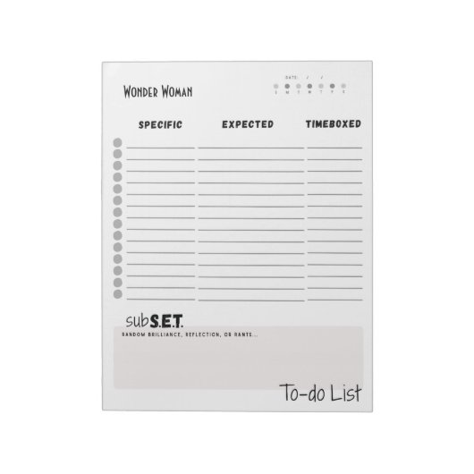 Daily To-Do List – Customizable Tear-Off Notepad ノートパッド (回転)
