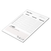 Daily To-Do List – Customizable Tear-Off Notepad ノートパッド (アングル)