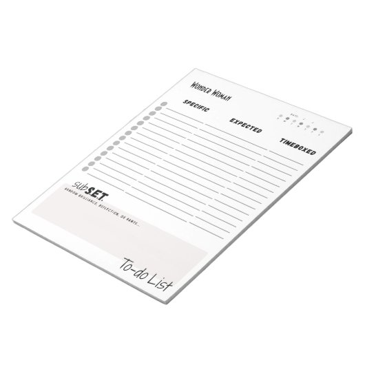 Daily To-Do List – Customizable Tear-Off Notepad ノートパッド (アングル)