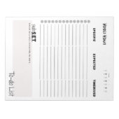 Daily To-Do List – Customizable Tear-Off Notepad ノートパッド (正面)