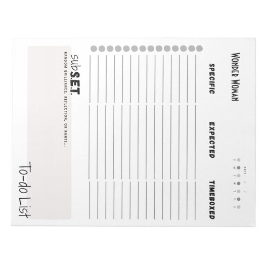 Daily To-Do List – Customizable Tear-Off Notepad ノートパッド (正面)