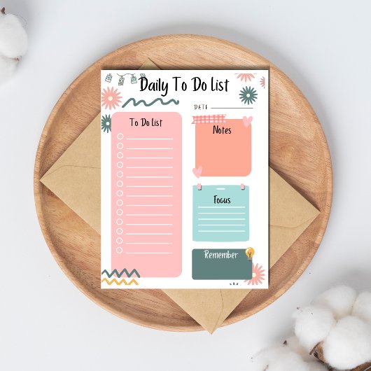 Daily To-Do List Minimalist Planner Organizer  ノートパッド