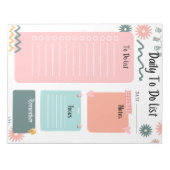 Daily To-Do List Minimalist Planner Organizer  ノートパッド (正面)