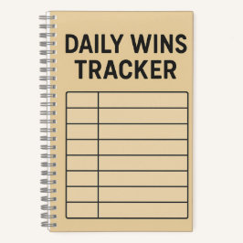 Daily Wins Tracker – 生産性のミニマリスト ノートブック