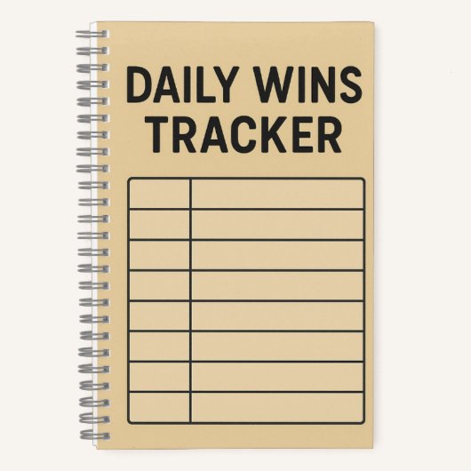 Daily Wins Tracker – 生産性のミニマリスト ノートブック (正面)
