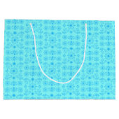 Dainty Blue on Teal ラージペーパーバッグ (裏面)