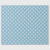 Dainty Daisy Pattern on Light Blue Wrapping Paper ラッピングペーパー (フラット)