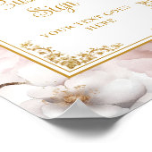 Dainty dusty pink flowers with gold accents 8x10  ポスター (角)