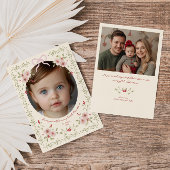 Dainty Floral Christmas Photo シーズンカード
