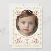 Dainty Floral Christmas Photo シーズンカード (正面)