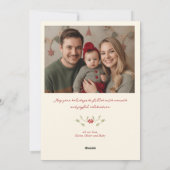 Dainty Floral Christmas Photo シーズンカード (裏面)