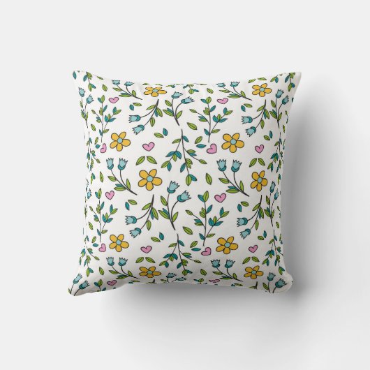 DAINTY FLOWER THROW PILLOW クッション (裏面)