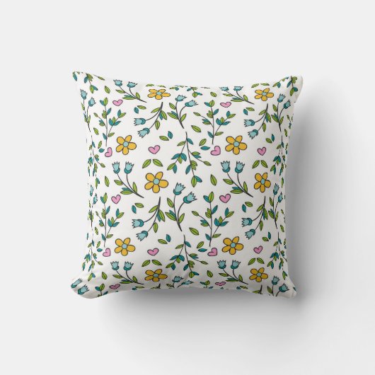 DAINTY FLOWER THROW PILLOW クッション (正面)