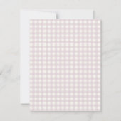 Dainty Lavender Gingham Goose Baby Shower LPM26 サンキューカード (裏面)