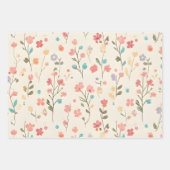 Dainty Meadow Wildflower & Pastel Sprig ラッピングペーパーシート (正面3)