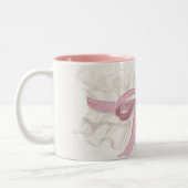 Dainty Pink Ribbon Coquette Coffee Mug ツートーンマグカップ (左)
