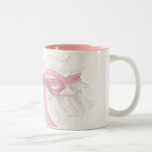 Dainty Pink Ribbon Coquette Coffee Mug ツートーンマグカップ (右)