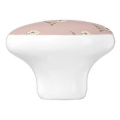 Dainty Scattered Aster Floral | Dusty Pink セラミックノブ (側面)