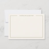 Dainty Simple Floral Flat Note Card ノートカード (正面)