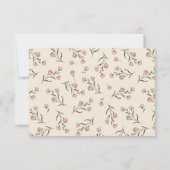 Dainty Simple Floral Flat Note Card ノートカード (裏面)