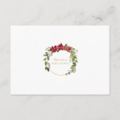 Dainty Watercolour Poinsettia Gold Baby Shower エンクロージャーカード (裏面)