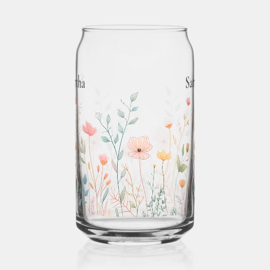Dainty Wildflower Personalized ガラス缶 (左)