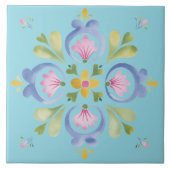 Dainty Yellow Flower Unique タイル (正面)