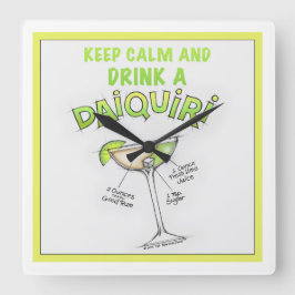 DAIQUIRI レシピ カクテル アート スクエア壁時計
