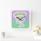 DAIQUIRI レシピ カクテル アート スクエア壁時計 (ホーム)
