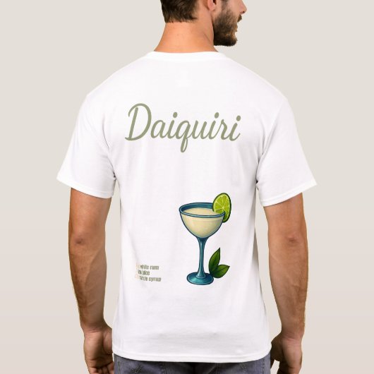 Daiquiri T-Shirt – Classic Rum Cocktail Tシャツ (裏面)