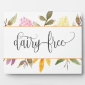 Dairy Free Floral tabletop with easel Plaque フォトプラーク (正面)