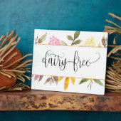 Dairy Free Floral tabletop with easel Plaque フォトプラーク (側面)