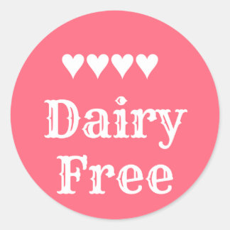 Dairy Free sticker ラウンドシール