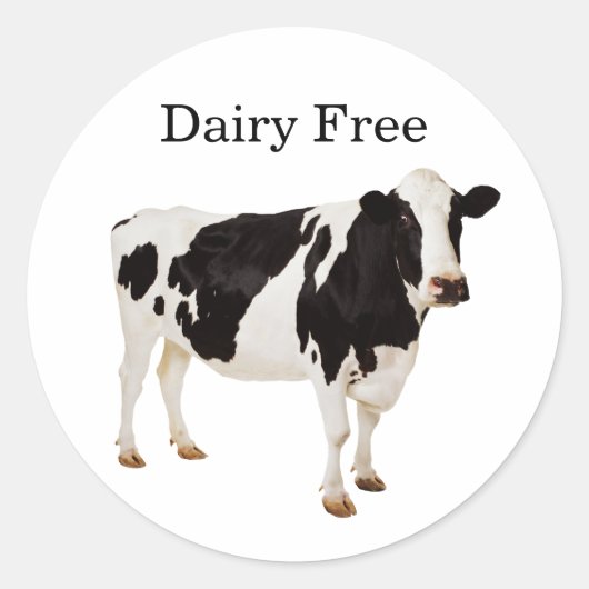 Dairy Free Stickers ラウンドシール (正面)