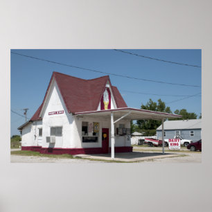 Dairy King Ice Cream Cafe, Route 66, Commerce, MO ポスター