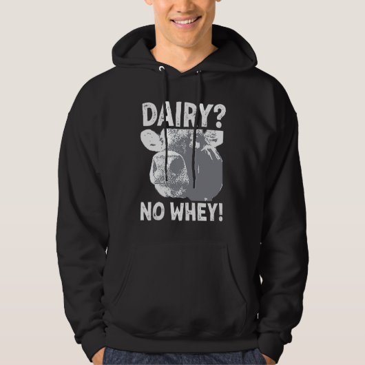 Dairy No Whey Big Cow Face Lactose Intolerant Vega パーカ (正面)