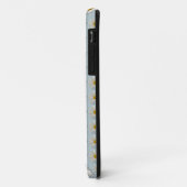 Daisesデイジーホワイトブルー金ゴールドパターンの背景 Case-Mate iPhoneケース (裏面/左)