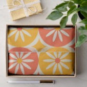 Daises and Atomic stars on Orange Yellow circles  薄葉紙 (ギフト)