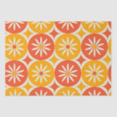 Daises and Atomic stars on Orange Yellow circles  薄葉紙 (正面)